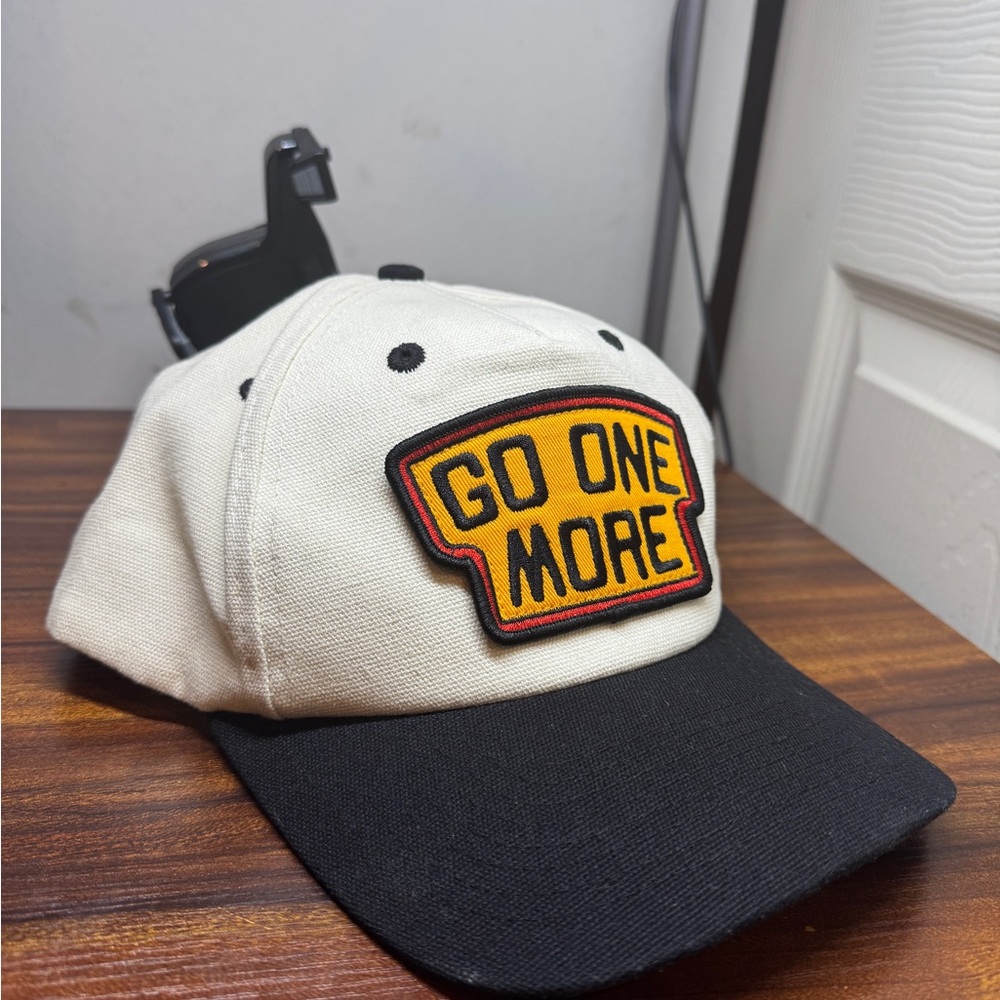 Go One More Black and White Cap